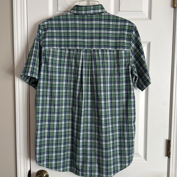 Chaps Easy Care Short Sleeve Plaid Shirt - Size M - Picture 2 of 3